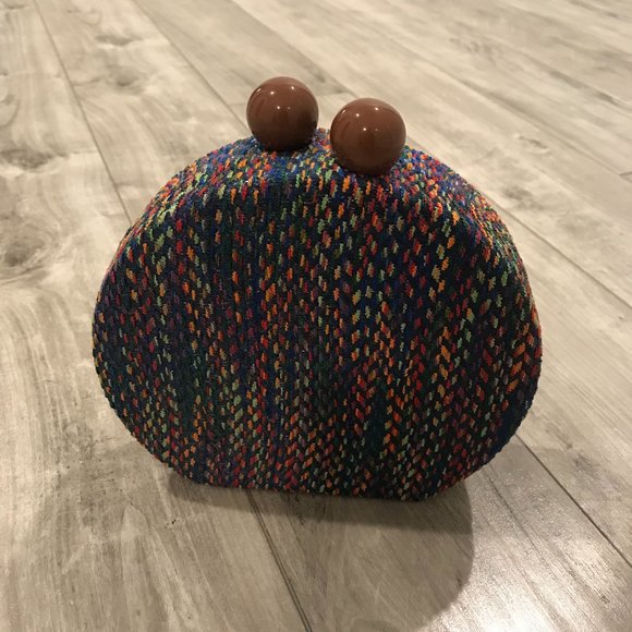 Handbags - Multi-Colored Mini Handbag with Chain Strap